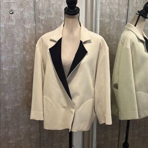 Roland Mouret Cream and Black Jacket, US12